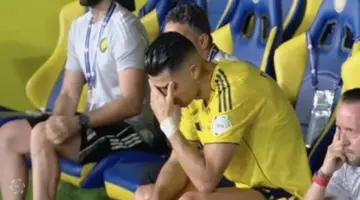 شاهد.. حسرة كريستيانو رونالدو بعد تأجيل حسم الدوري السعودي